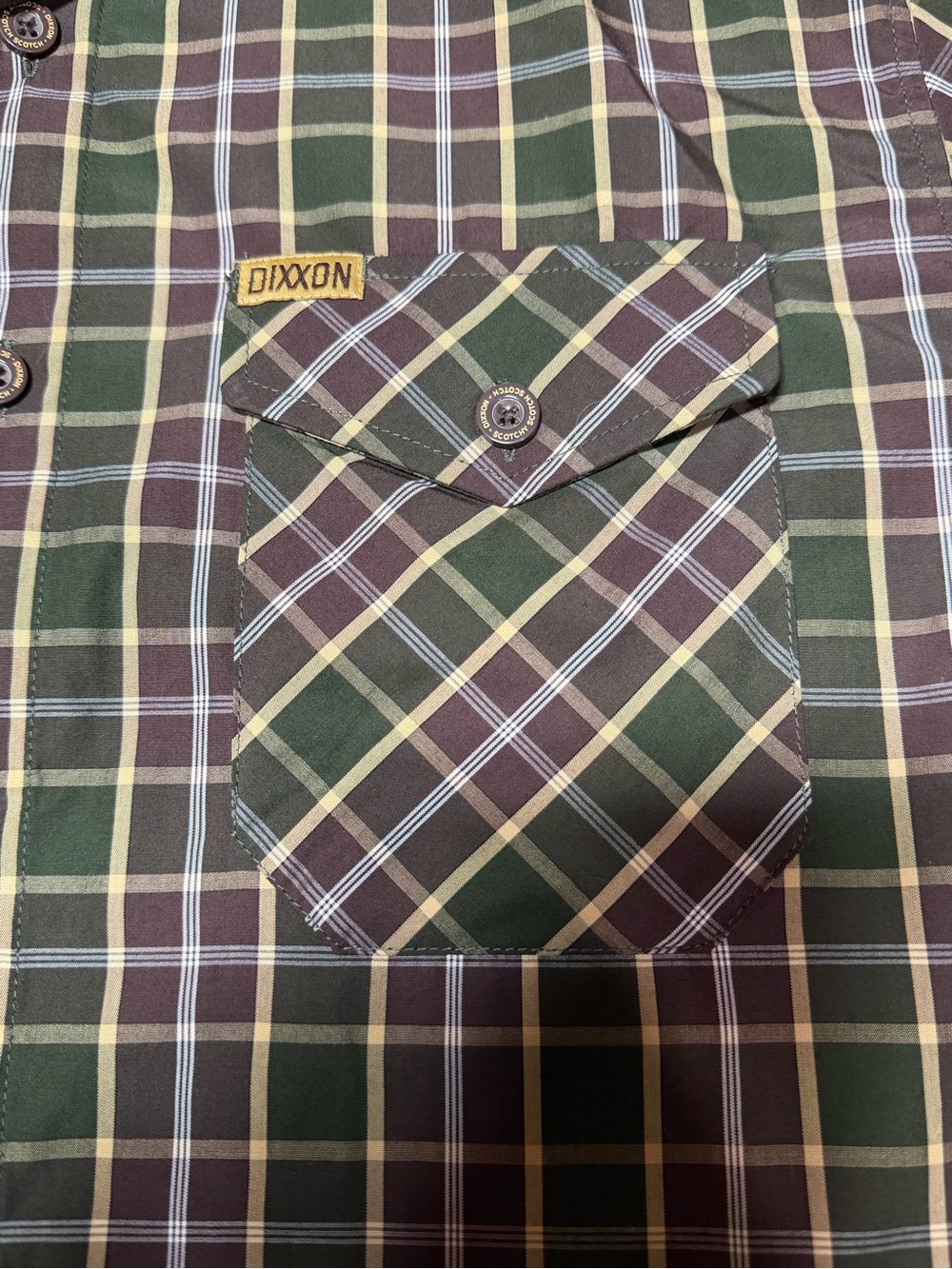 DIXXON Flannel Scotch Bamboo Blend Button Down Green Plaid Shirt Anchorman M - Picture 6 of 14